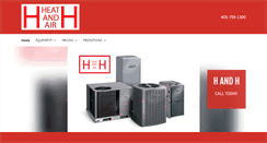 Desktop Screenshot of handhheatingandair.com